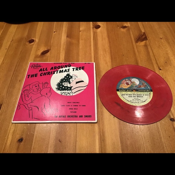 VINTAGE CHRISTMAS VINYL 45rpm RECORDS EPHEMERA DISPLAY - Picture 1 of 6